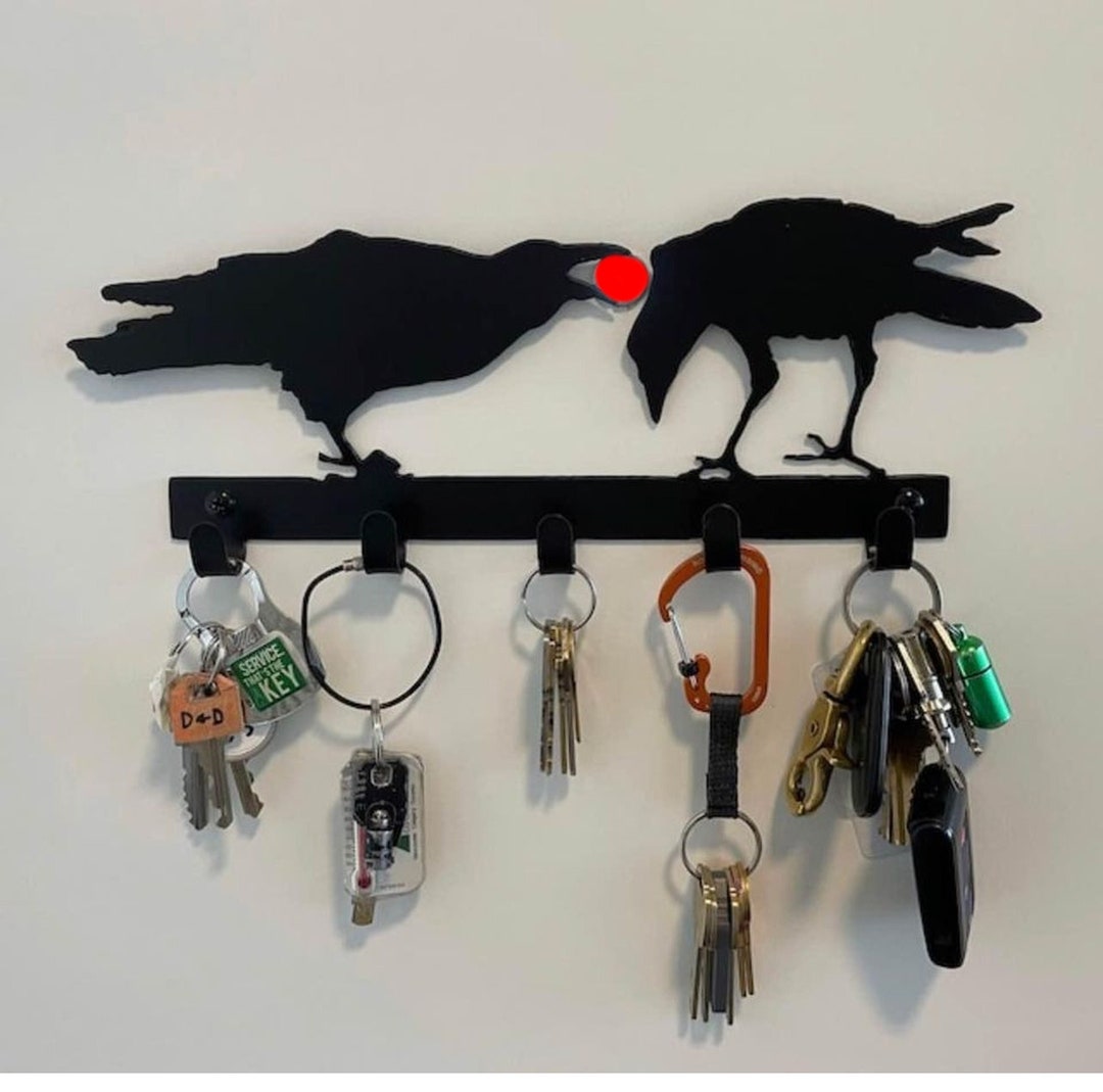 Crow Key Holder Key Hanger Key Rack Metal Key Rack Crow 10x5 With 5
