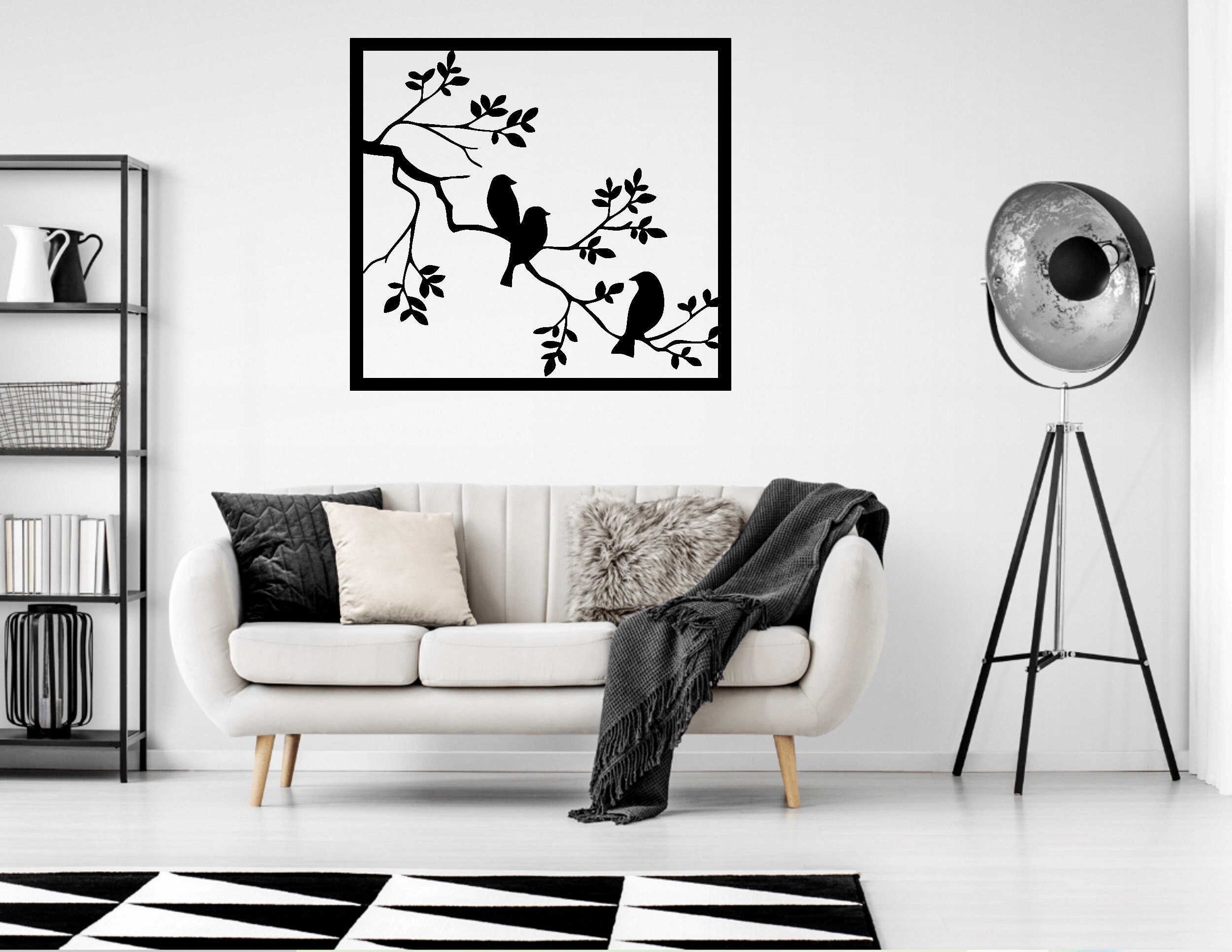 Birds on Branch Metal Wall Art - Tree of Life Decor