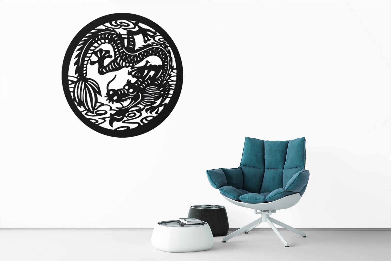 Buy Metal Dragon Wall Art Round Dragon Design Dragon Wall Etsy