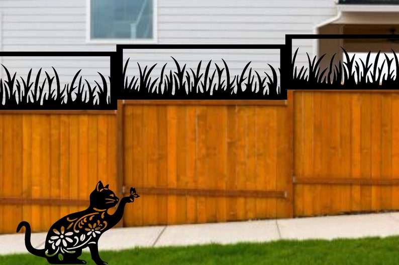 Fence Toppers Metal Decorative Panels Laser Cut Arts Etsy