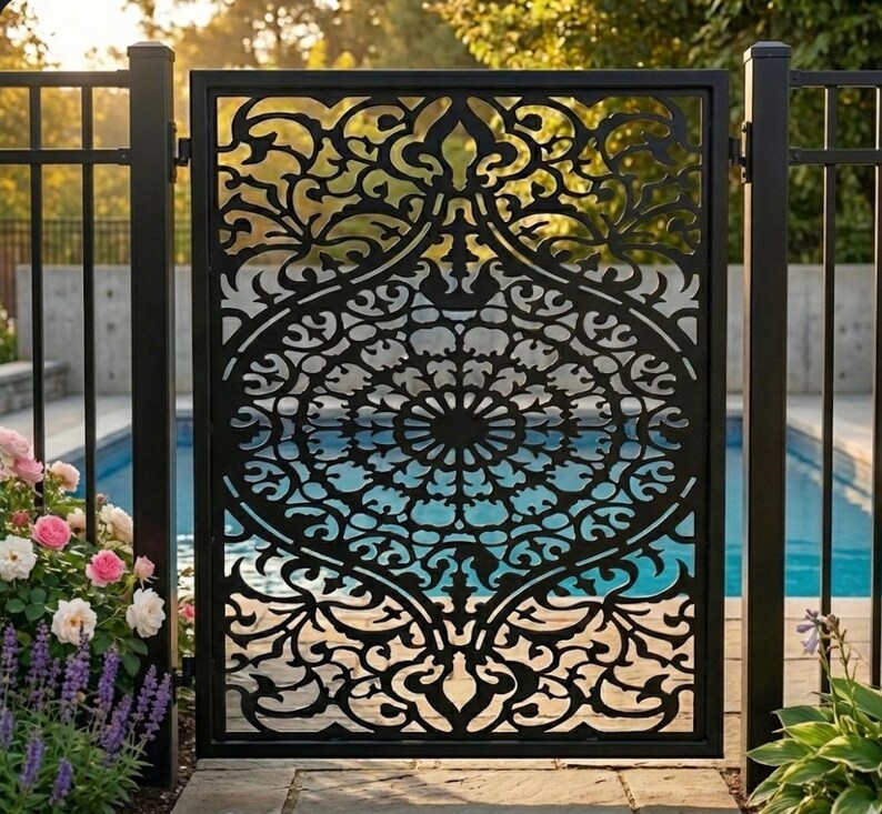 Custom Metal Entry Gate – Artistic Plasma Cut Design, Unique & Made-to ...
