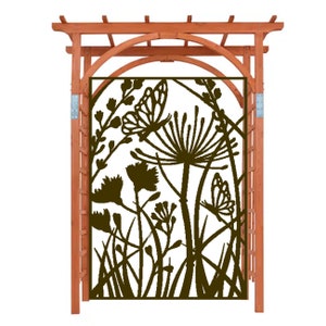 Custom Metal Garden Gate | Elegant Handcrafted Steel Entry Gate | Modern Ornamental Privacy Gate | Unique Outdoor Wrought Iron Design