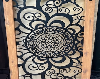 Decorative Metal Garden Gate: Steel Privacy Panel