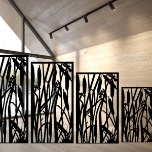 Panneau décoratif en métal | Paravent de confidentialité pour jardin extérieur et intérieur | Décoration murale en métal Yard Art