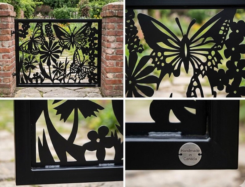 Butterfly Gate Insert Custom Butterfly Cut Metal Gate | Decorative Garden Entry I Model ...