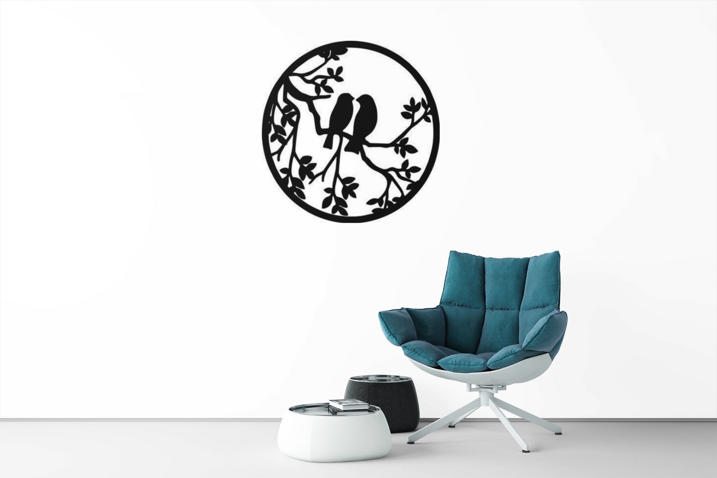 Love Birds Metal Wall Art Metal Birds on a Branch Etsy UK