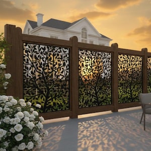 Metal Privacy Screen with Birds | Decorative Steel Panel image 5