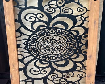 Decorative Mandala Metal Gate – Elegant Garden & Outdoor Entrance, Handmade Yard Gate