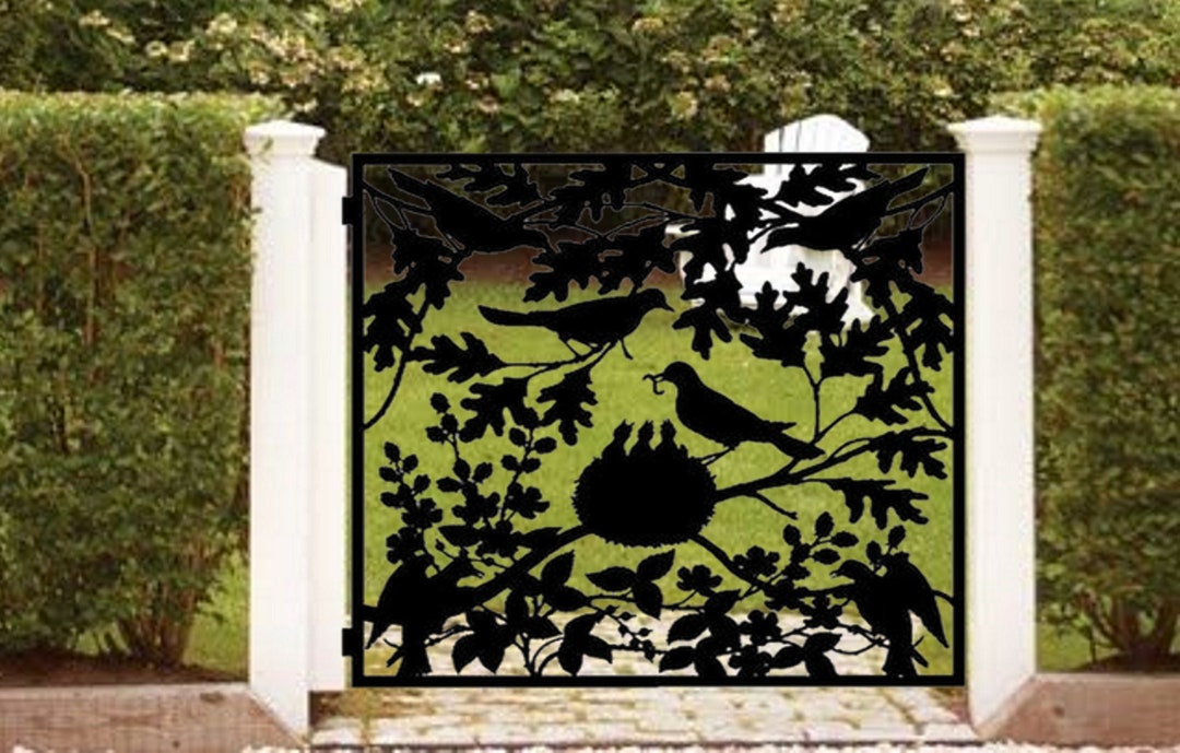 Metal Pedestrian Gate Rustic Metal Gate Indoor / Ooudoor Metal Entry