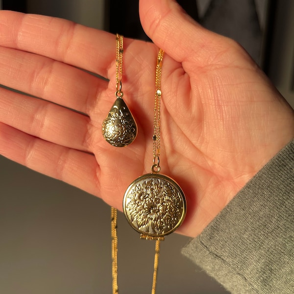 Gold Locket Etsy