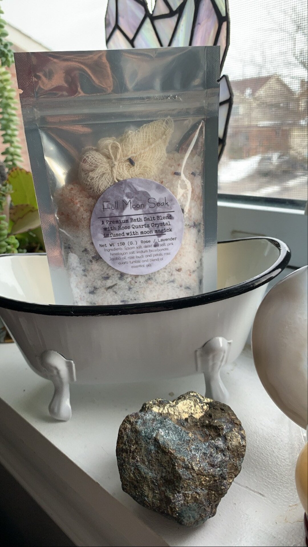 Full Moon Bath Soak Crystals a Blend of Salts and Natural Etsy