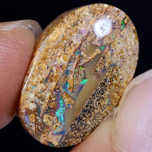 7.15 Carats Boulder Pipe Opal Cut Stone
