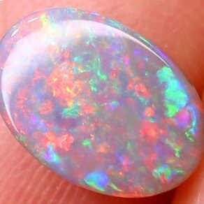 N6 0.64 carats Dark Solid Opal Lightning Ridge