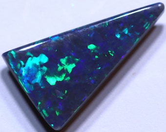 N3 0.65 carats Black Solid Opal Lightning Ridge