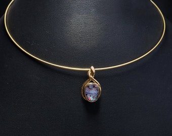 21.50カラット ボルダーオパール 18Kゴールドペンダント - Etsy 日本