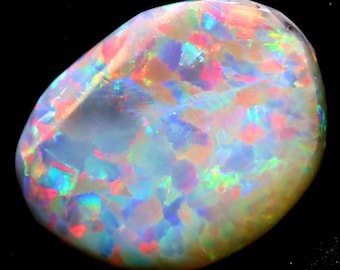 6,77 karaat Lightning Ridge Harlequin-patroon Dark Opal Rub