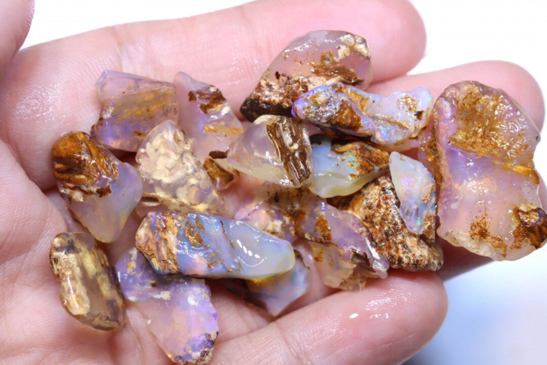 80.87 カラット ウッド 化石 ボルダー オパール 小包 - Etsy 日本