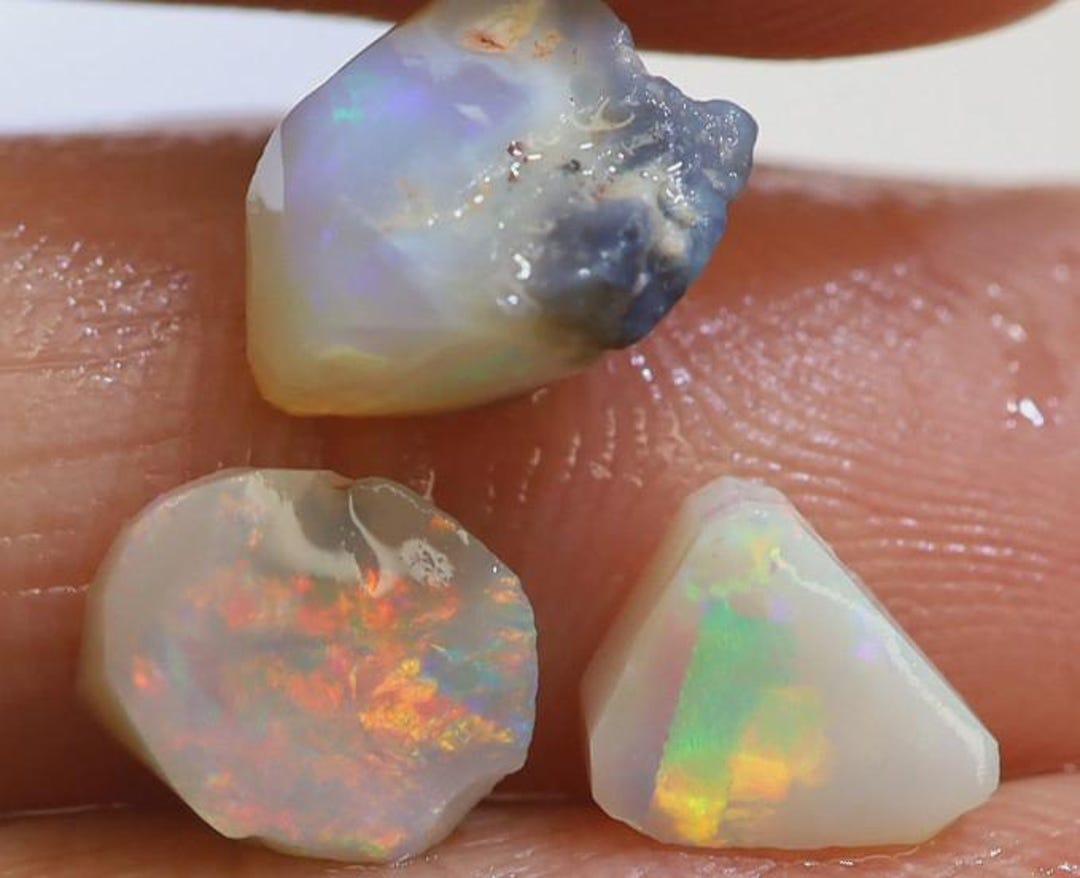 Lightning Ridge Rough Opals 2.88 Carats Lightning Ridge Dark Opal Rough Parcel - Etsy UK