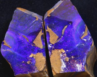 Australian Boulder Opal Split 2 Pieces (ROUGH)101 grams