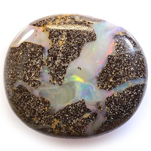 24.95 Carats Boulder Opal Pipe Cut Stone