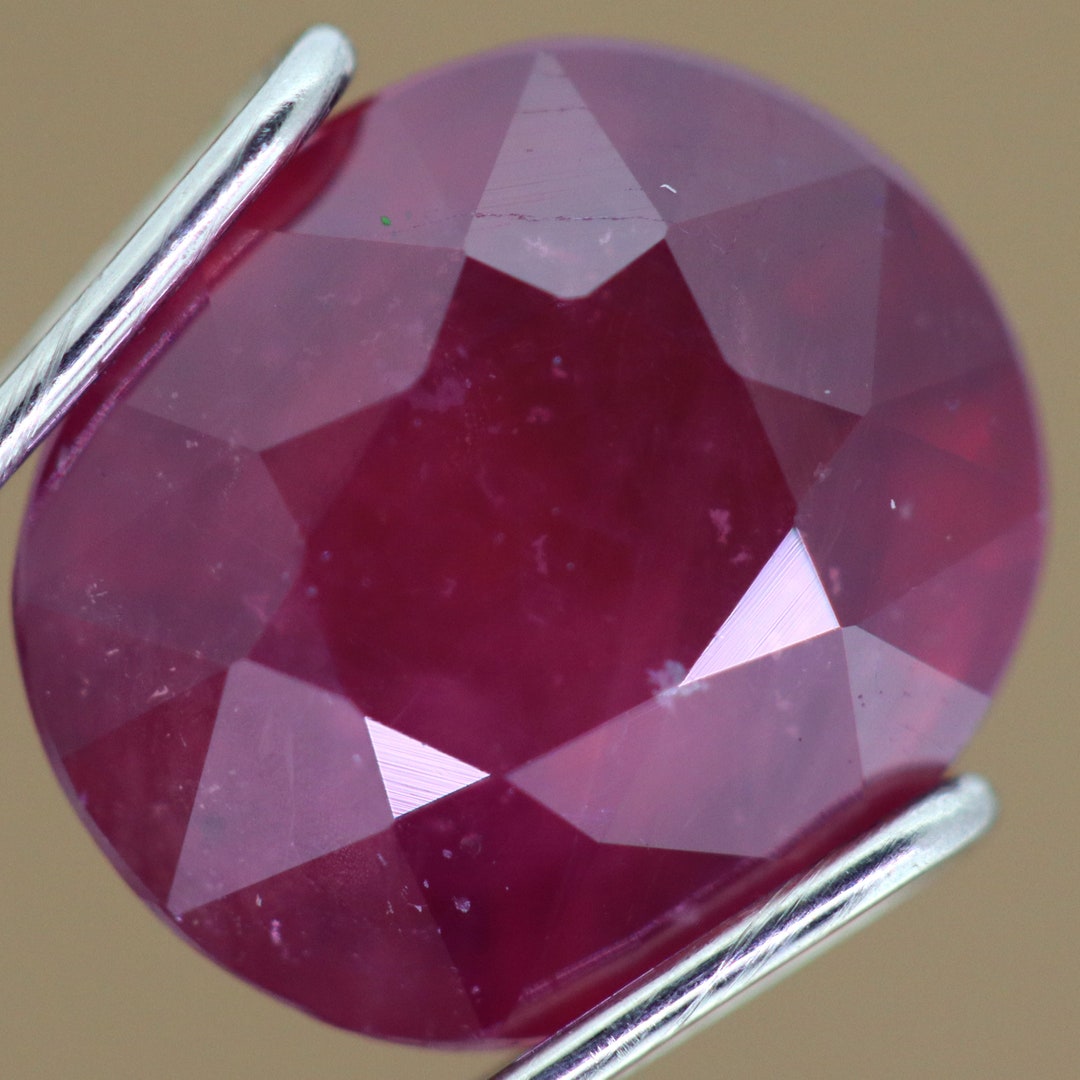 3.58 Carats Natural Composite Ruby Faceted Stone Etsy UK