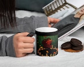 Fairy Ring Violinist - Magic Forest Matte Black Magic Mug Christmas Gift for Her