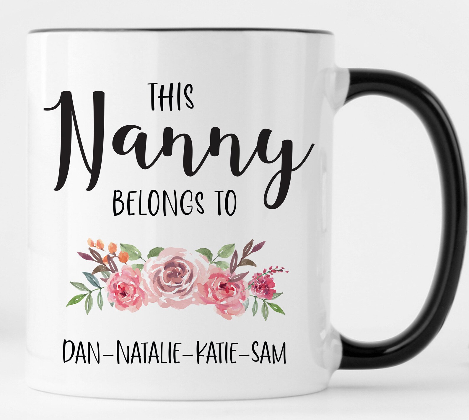 This Nanny Belongs To Black Handle Mug Cute Gifts For Nanny Etsy