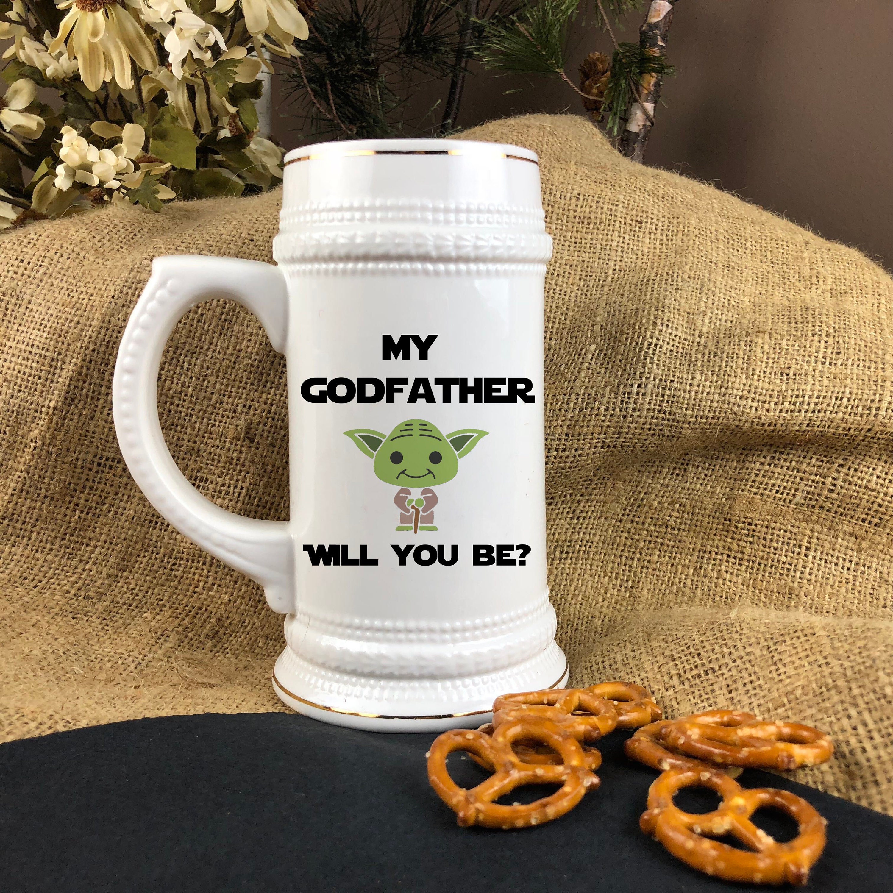 Godfather Proposal Beer Mug Will You Be My Godfather Gift Etsy