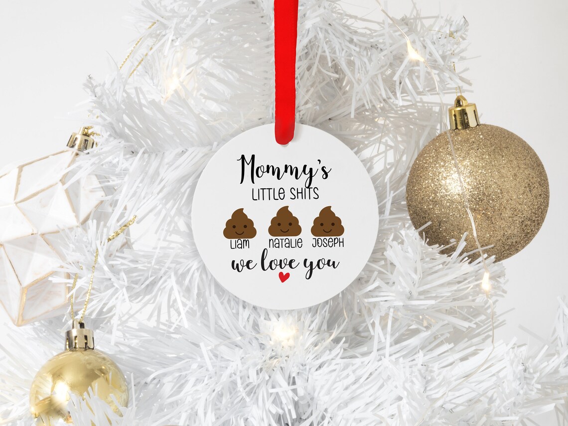 Funny Mommy Birthday Christmas Ornaments Personalized Mother Etsy