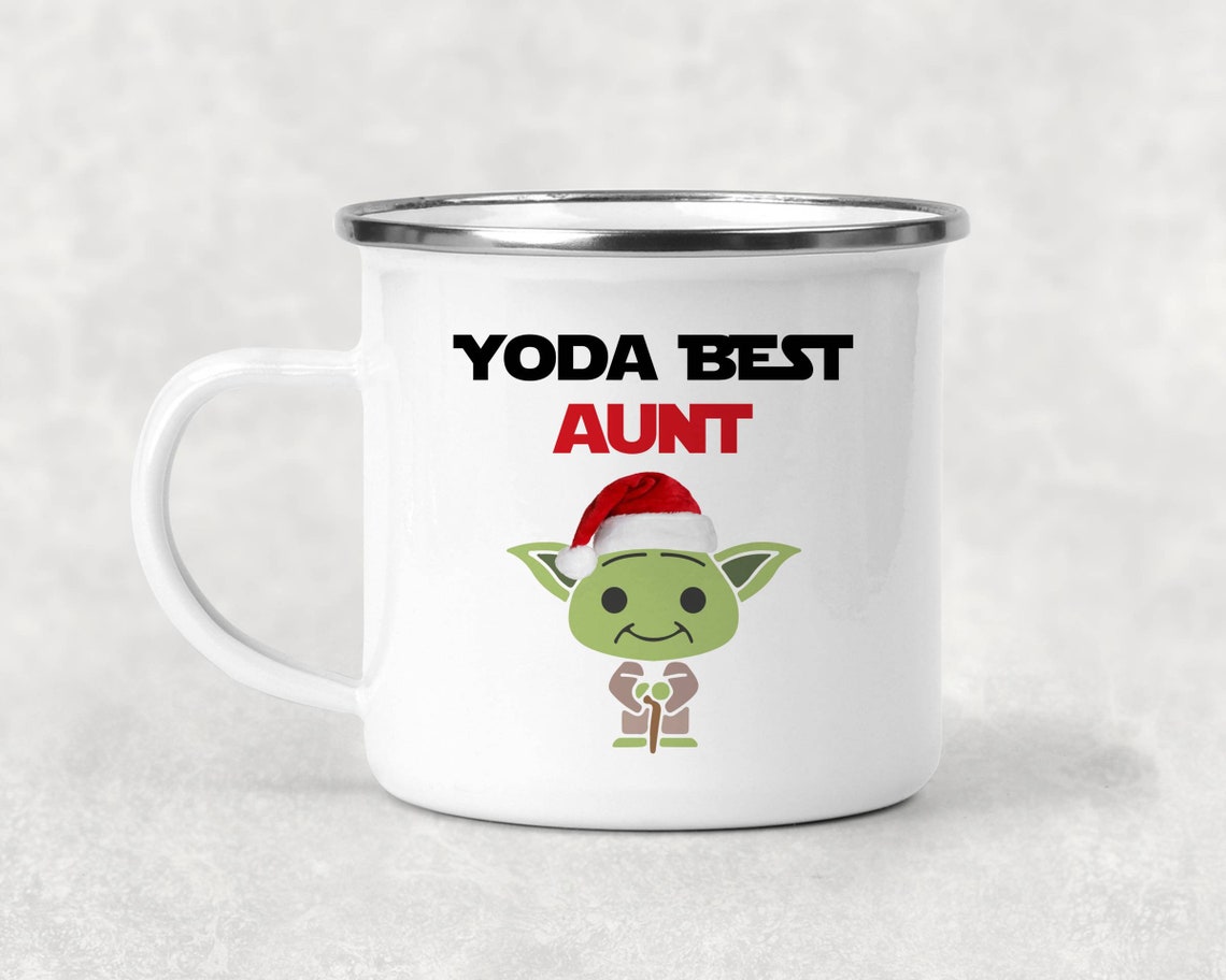 Aunt Christmas Camp Mug Funny Aunt Camping Mug Yoda Best | Etsy