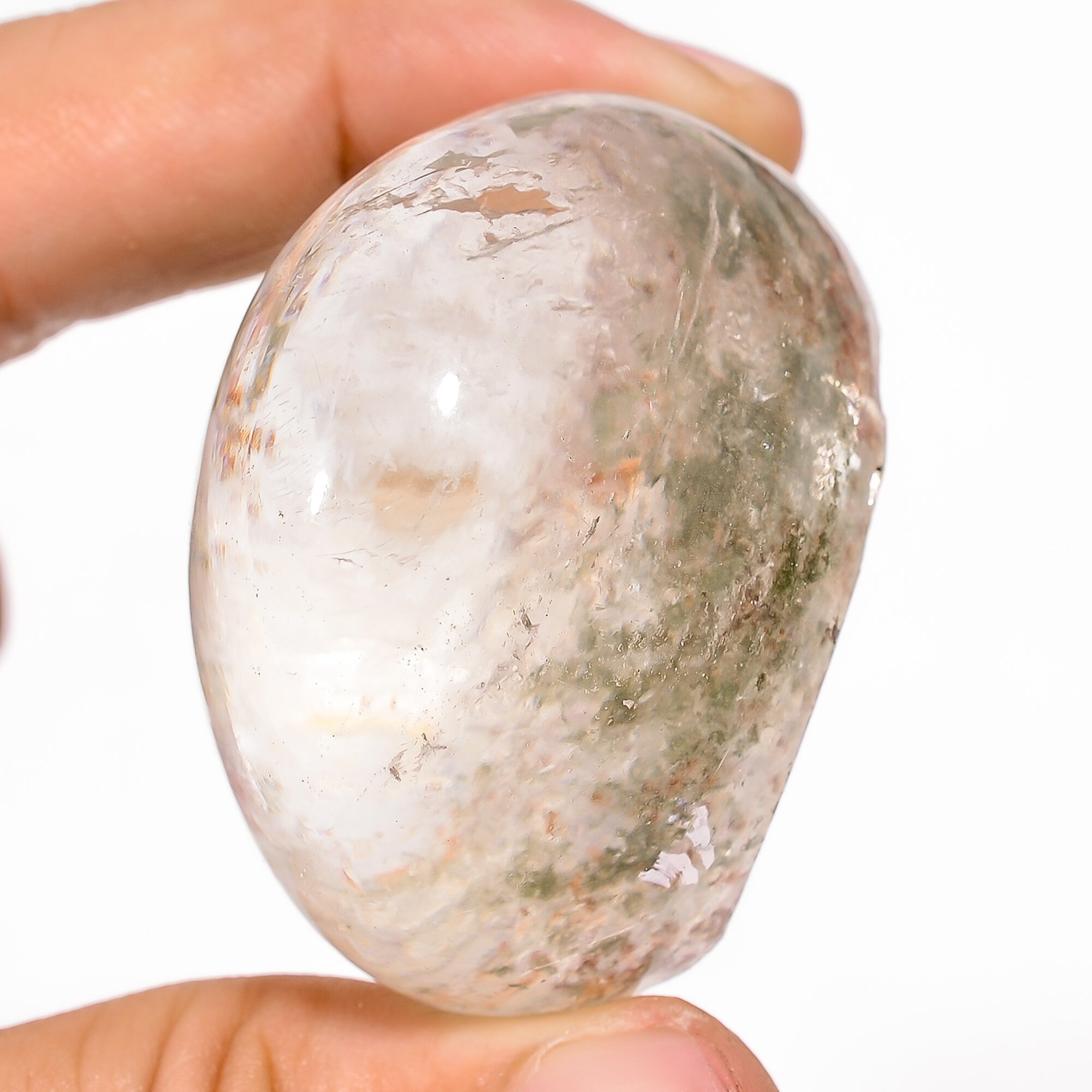 Beautiful Lodolite Quartz Gemstone/Lodolite Quartz Cabochon Loose Gemstone/Lodolite Quartz Crystal/18X14X9mm/Fancy Shape Lodolite Quartz