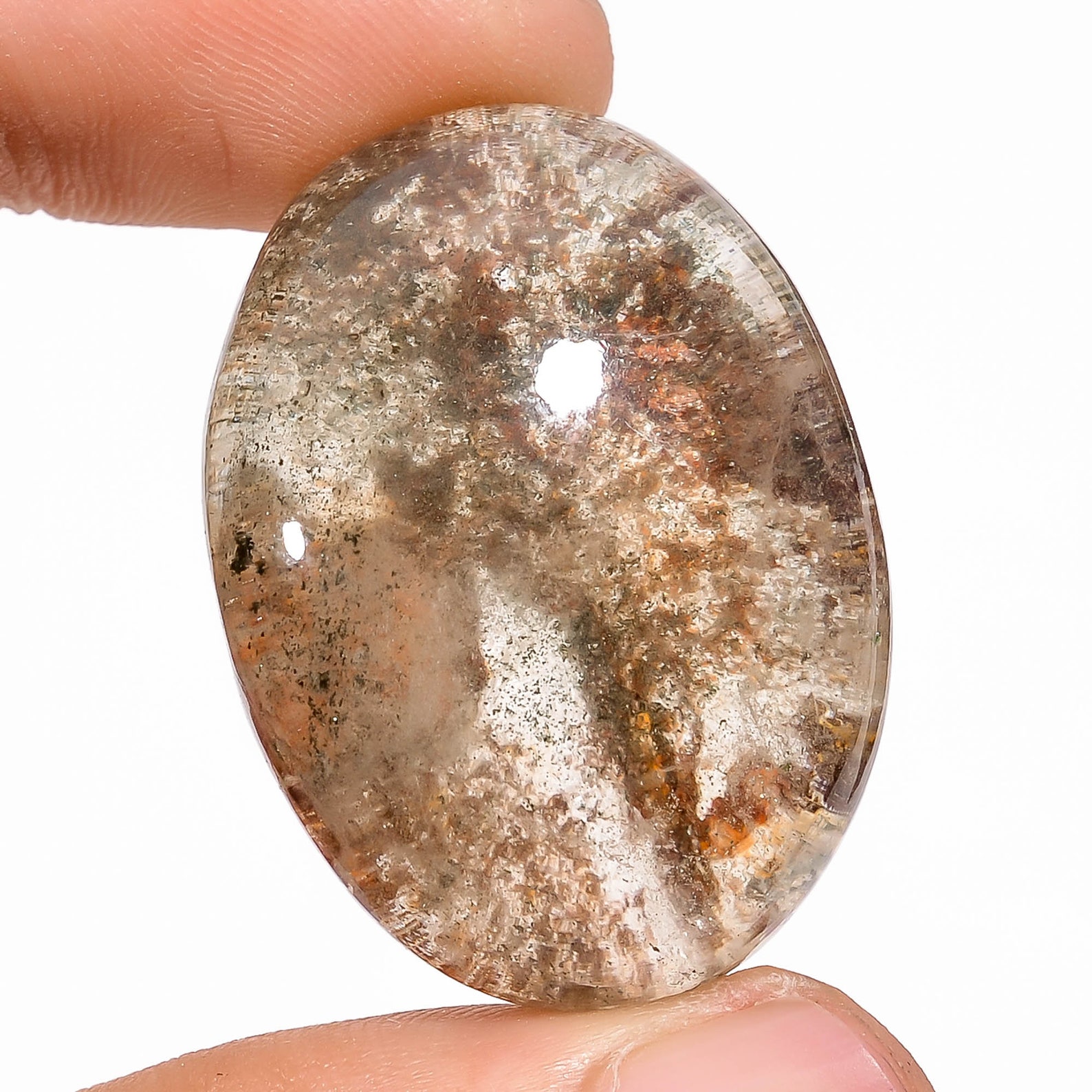 Awesome Lodolite Quartz Gemstone/Oval Shape Lodolite Etsy