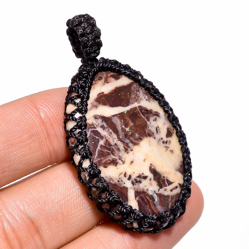 AAA Quality 100/% Natural Immaculate Coconut Jasper Oval Shape Cabochon Gemstone Handmade Thread Jewelry Macrame Pendant 2 N-2817
