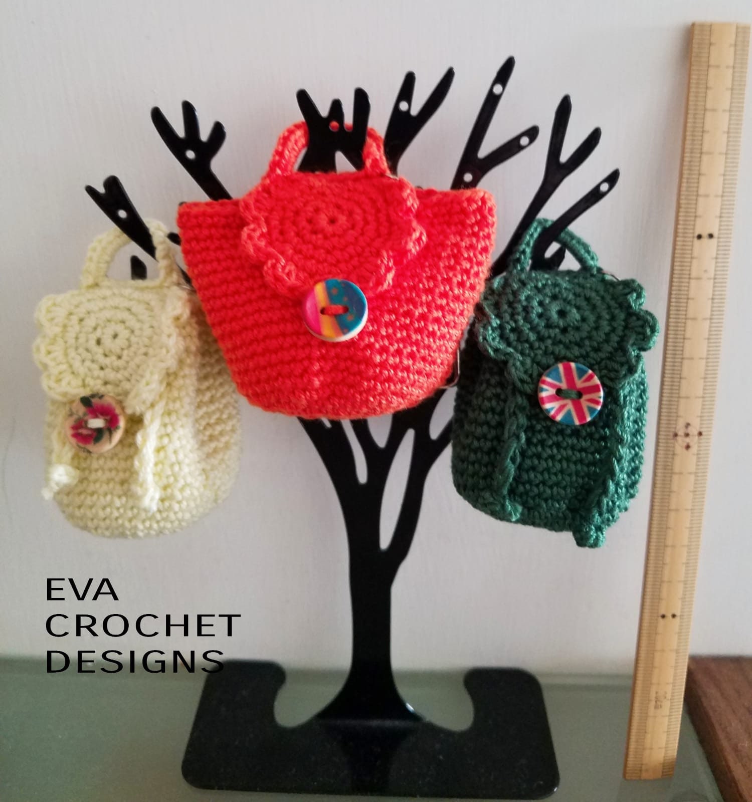 Keychain Backpack Crochet Keychain Mini Backpack Miniature Etsy España