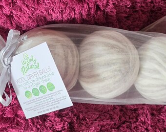 Set of 3 XL 100% Organic Wool Dryer Balls
