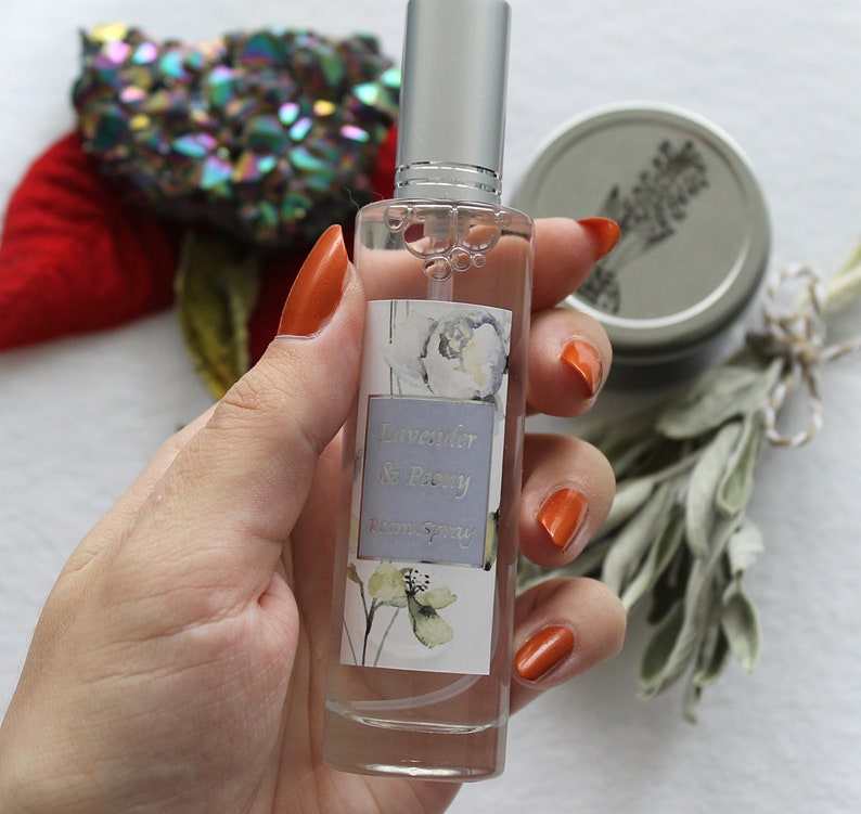 Lavender And Peony Room Spray Yoga Mist Fragrance Spray Artisan Gifts Christmas Sale Clearance Stocking Stuffers Under 10 Meditation