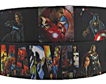 Spider-Man Superhero 1/" Wide Repeat Ribbon Sold in Yard Lots