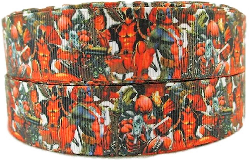 Spider-Man Superhero 1/" Wide Repeat Ribbon Sold in Yard Lots