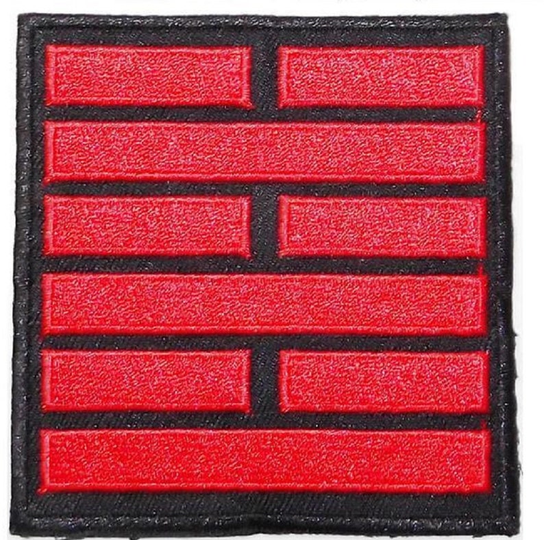 GI Joe Snake Eyes Black Red Embroidered Iron on Patch Set of 3