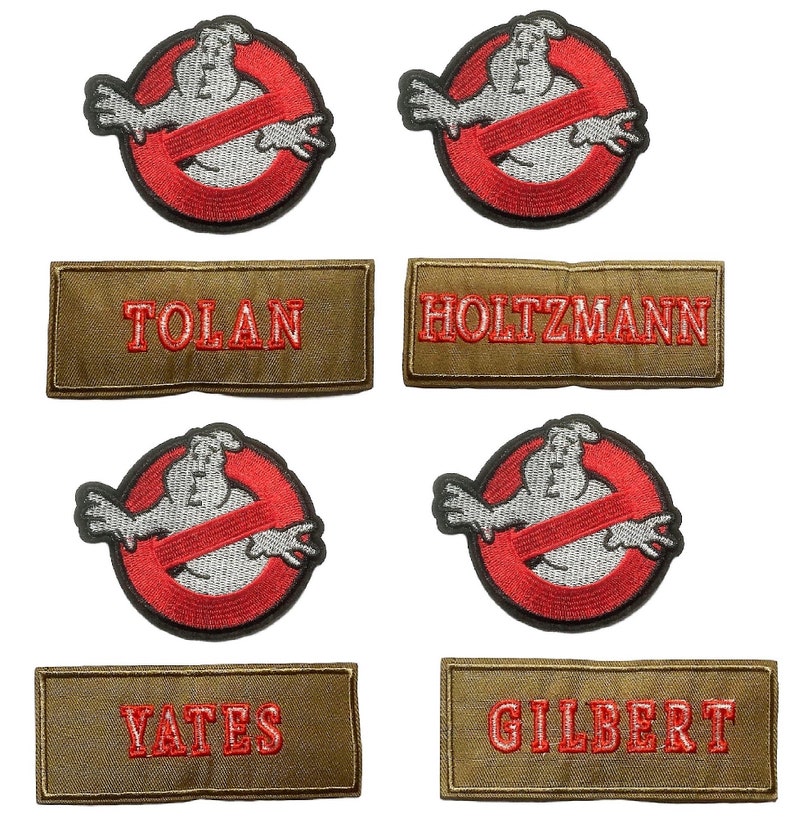 GHOSTBUSTERS No-Ghost Logo and VENKMAN Name Set of 2 Iron On//Sew On PATCHES