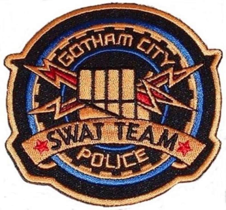 Batman The Dark Knight Gotham Police SWAT 4/" x 3/" Embroidered Patch