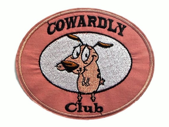 Courage the Dog Embroidered Patch Embroidery Patches Iron Sew On Cowardly Club