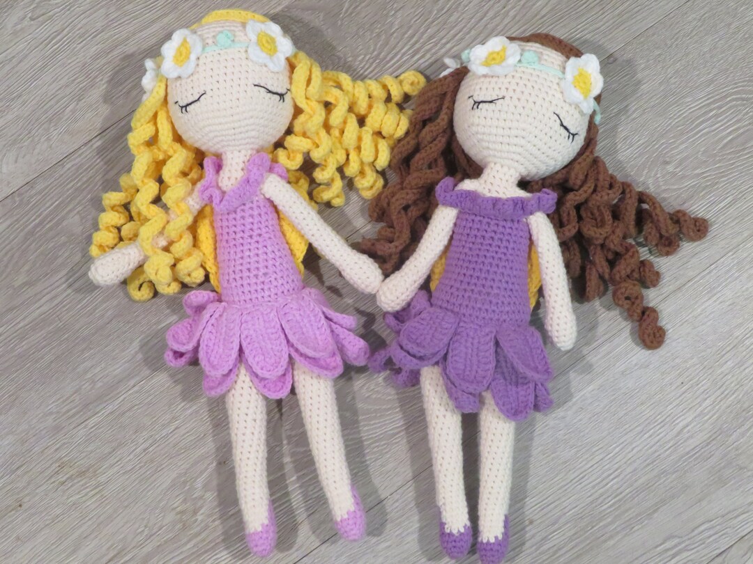 Crochet Flower Fairy Crochet Amigurumi Gift for Her Crochet Doll Etsy