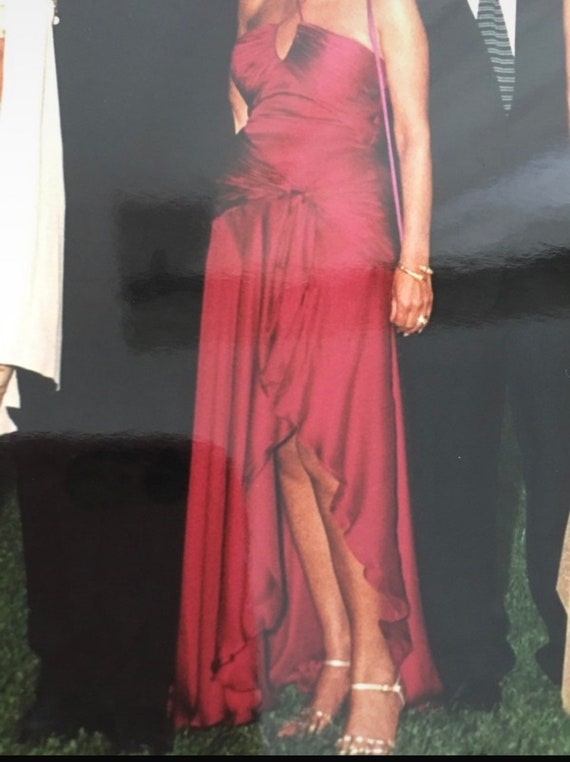 Azzaro pink fushia silk dress
