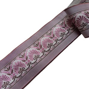 pink trim for curtains drapery drape by the yard, fabric upholstery decorative edging ribbon tape 2 1/2 inch 60mm