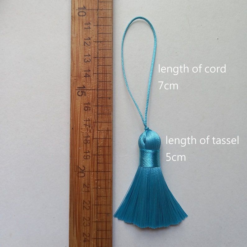 tassel silk small mini, bookmark tiny tassel 5cm in bulk image 2
