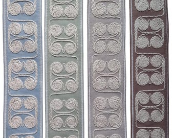 Linen Circle Curtain Trim 60mm: Drapery Upholstery Tape