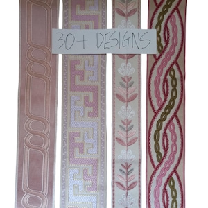 Pink Purple Curtain Trim Tape: Decorative Drapery Fabric Border Edging