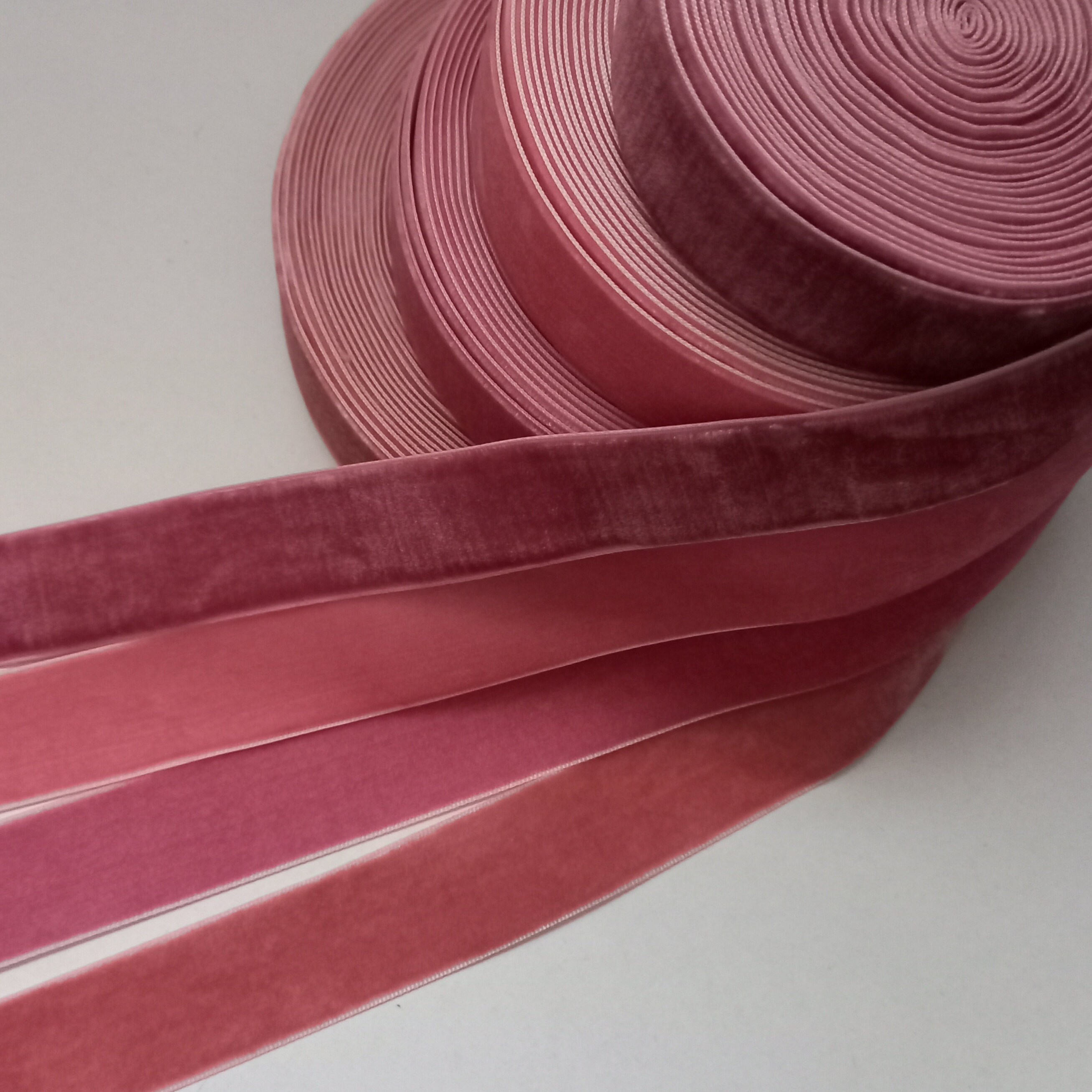 Blush pink velvet wedding ribbon dusty rose velvet hair Etsy