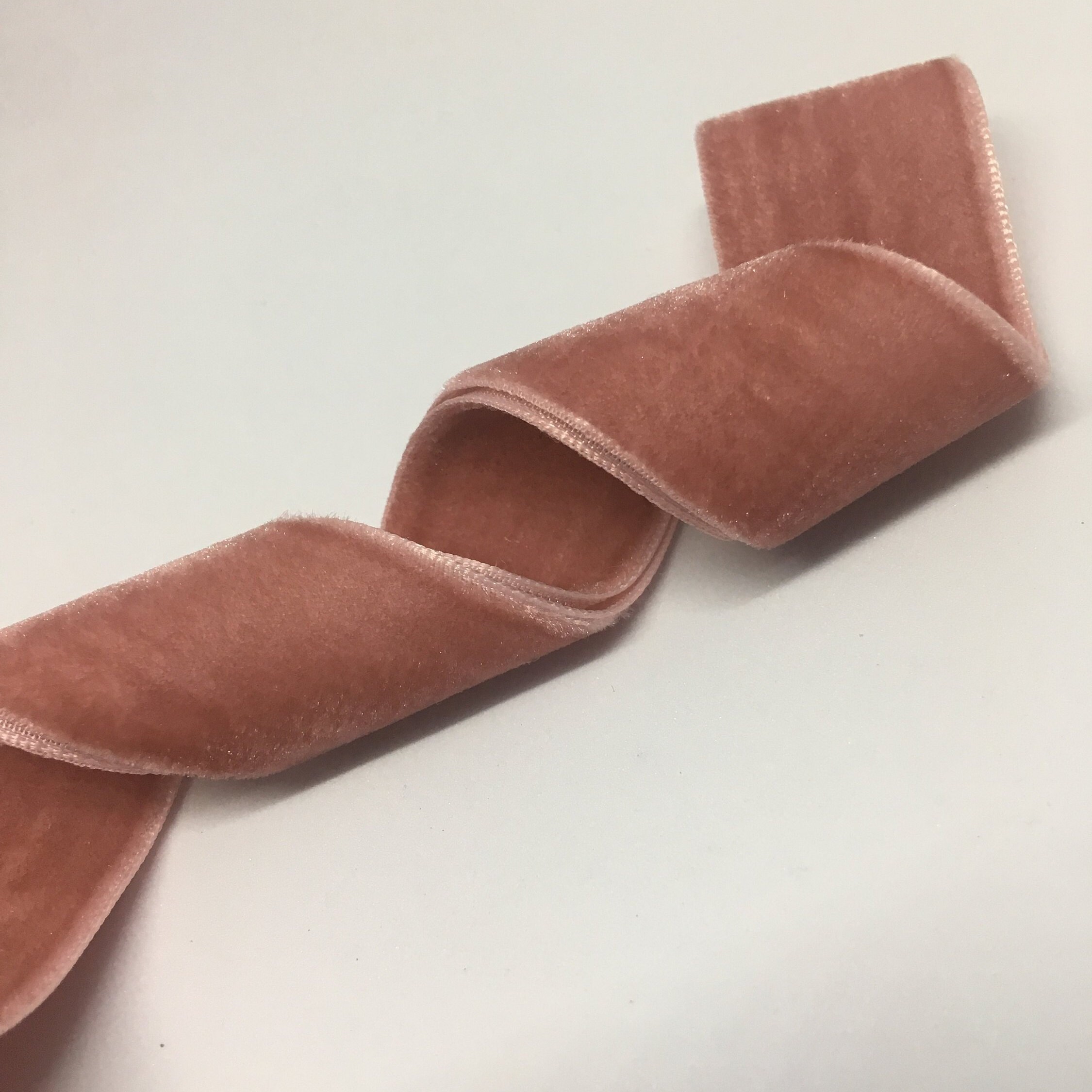 Velvet ribbon pink velvet ribbon blush pink ribbon hair Etsy